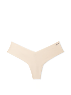 Трусики PINK No Show High-Leg Thong Panty Marzipan