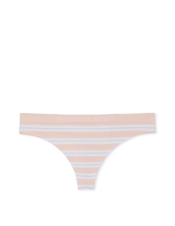 Трусики Seamless Purest Pink Stripe Thong Panty 