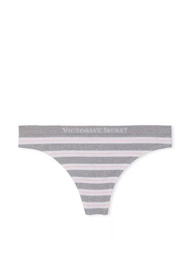Трусики Seamless Medium Grey Stripe Thong Panty