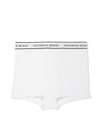 Трусики Cotton Logo High-Waist Boyshort Panty White