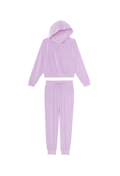 Велюровый костюм Виктория Сикрет Ribbed Velour Hoodies Jogger Unicorn Purple