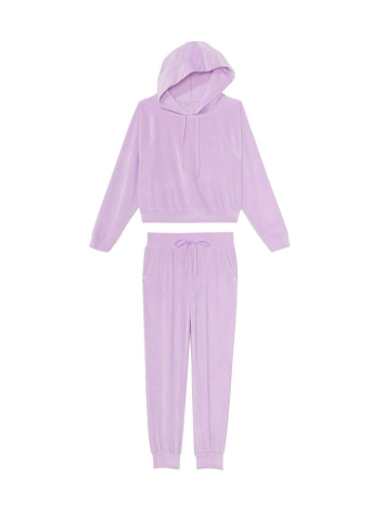 Велюровий костюм Вікторія Сікрет Ribbed Velour Hoodies Jogger Unicorn Purple