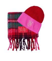 Набор шапка+шарф Victoria’s Secret Plaid Set