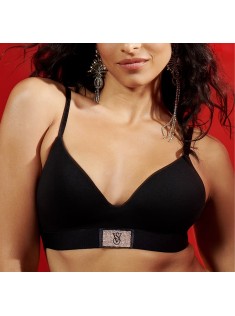 Комплект белья Cotton Lightly Lined Wireless Bra Shine Patch Black Set