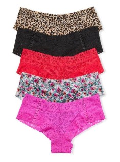 Набір трусиків 5-Pack Flower Print Lace Cheeky
