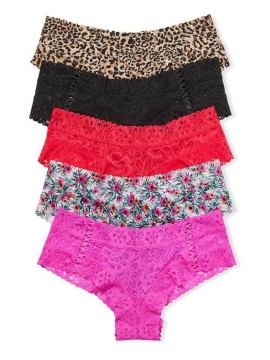 Набір трусиків 5-Pack Flower Print Lace Cheeky