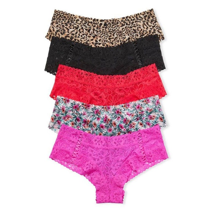 Набір трусиків 5-Pack Flower Print Lace Cheeky