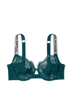 Комплект білизни Unlined Lace Shine Strap Full Cup Demi Bra Deepest Green