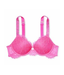 Комплект білизни Victoria's Secret Shine Strap Heart Atomic Pink Lace Bra Set