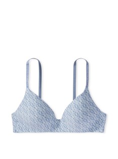 Бюстгальтер Victoria's Secret T-shirt Lightly Lined Wireless Blue Logo Bra