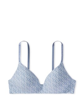 Бюстгальтер Victoria’s Secret T-shirt Lightly Lined Wireless Blue Logo Bra