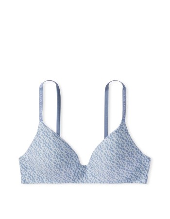 Бюстгальтер Victoria's Secret T-shirt Lightly Lined Wireless Blue Logo Bra