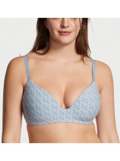 Бюстгальтер Victoria's Secret T-shirt Lightly Lined Wireless Blue Logo Bra