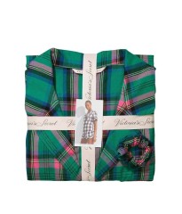 Пижама Green plaid Flannel Short PJ Set