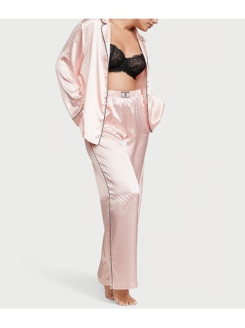Пижама Dew Drop Satin Long Pajama Set Purest Pink