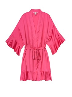 Сатиновий халат Victoria's Secret Satin Robe Pink