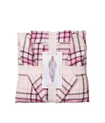 Піжама Victoria's Secret Flannel Long Pj set Pink Plaid