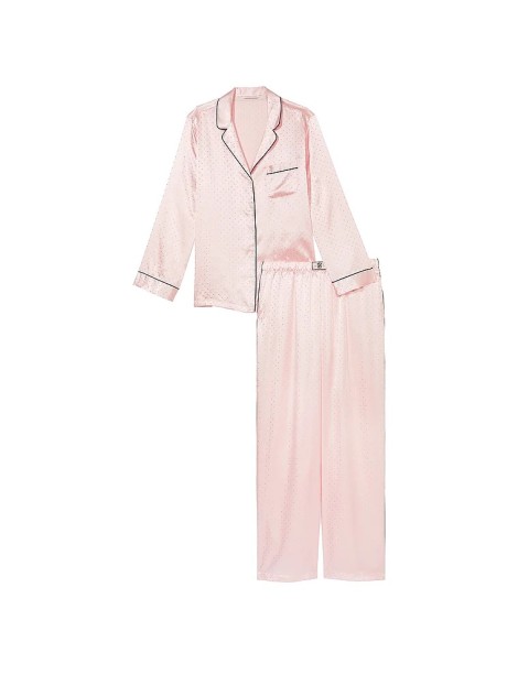 Пижама Dew Drop Satin Long Pajama Set Purest Pink