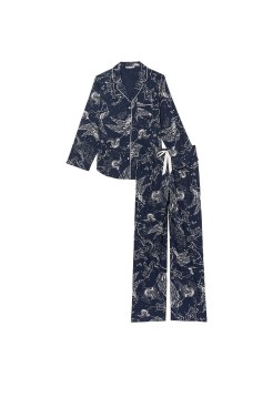 Пижама Victoria's Secret Flannel Long Pj set Noir Navy Pegasus