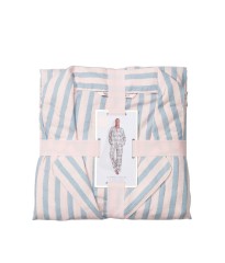 Піжама Victoria's Secret Flannel Long Pj set Pink Blue Classic Stripe