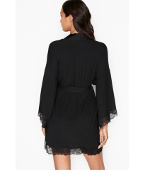 Халат Heavenly by Victoria’s Secret Black Lace Modal Kimono Dressing Gown