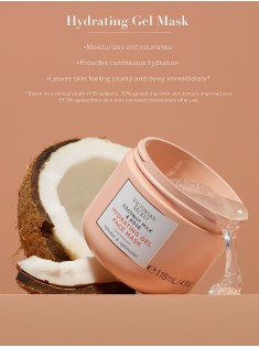 Увлажняющая гелевая маска для лица Hydrating Gel Face Mask Coconut Milk & Rose