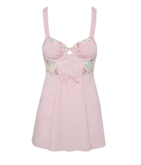 Платье-пеньюар FOR LOVE & LEMONS Pink Floral Dress
