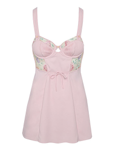 Платье-пеньюар FOR LOVE & LEMONS Pink Floral Dress