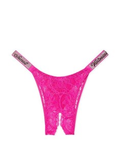 Трусики Shine Strap Lace Ouvert Panty Fuchsia Frenzy