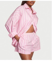 Пижама Cotton Oversized Long-Sleeve Pajama Set Pretty Blossom Classic Stripe