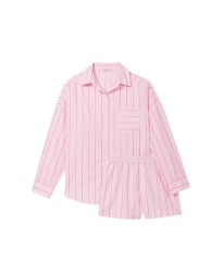 Пижама Cotton Oversized Long-Sleeve Pajama Set Pretty Blossom Classic Stripe