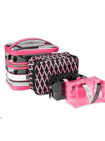 4 в 1 НАБІР КОСМЕТИЧОК Вікторія Сікрет - DIAMOND LOGO BEAUTY BAG SET