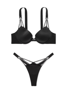 Комплект белья Starstruck Shine Strap Push-Up Bra Set Black