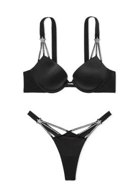 Комплект білизни Starstruck Shine Strap Push-Up Bra Set Black