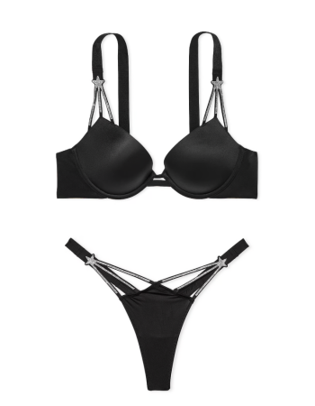 Комплект білизни Starstruck Shine Strap Push-Up Bra Set Black