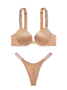 Комплект белья Shine Strap Push-Up Bra Set Praline