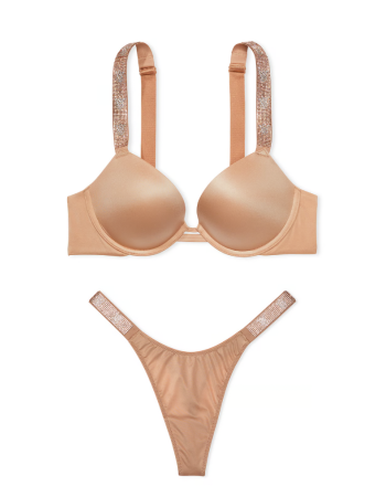 Комплект білизни Shine Strap Push-Up Bra Set Praline