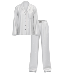 Піжама Glazed Satin Dew Drop Long Pajama Set Grey