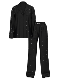 Пижама Glazed Satin Dew Drop Long Pajama Set Black