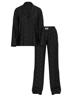 Піжама Glazed Satin Dew Drop Long Pajama Set Black