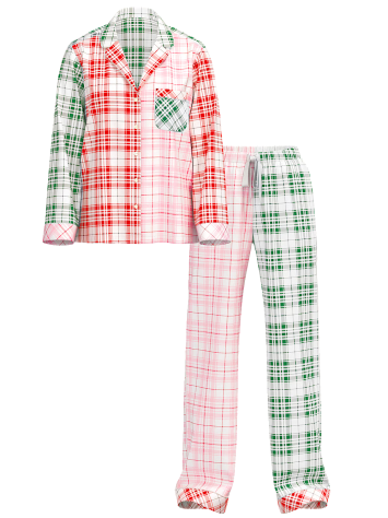 Пижама Flannel Long Pajama Set Print