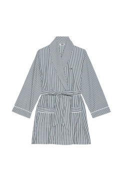 Халат Cotton Poplin Short Robe Stripe