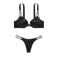 Комплект белья Starstruck Shine Strap Push-Up Bra Set Black