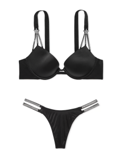 Комплект белья Starstruck Shine Strap Push-Up Bra Set Black