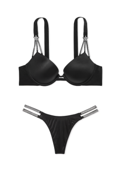 Комплект белья Starstruck Shine Strap Push-Up Bra Set Black