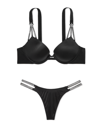 Комплект білизни Starstruck Shine Strap Push-Up Bra Set Black