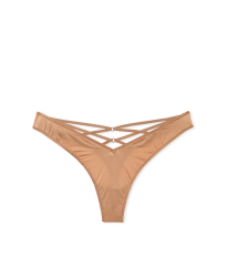 Трусики Strappy-Back High-Leg Thong Panty Toffee