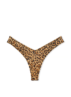 Трусики Strappy-Back High-Leg Thong Panty Leopard