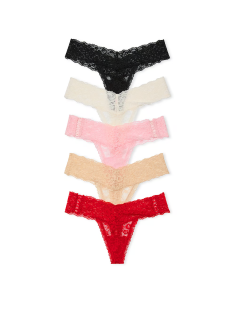 Набір трусиків 5-Pack Lace Thong Panties Multi