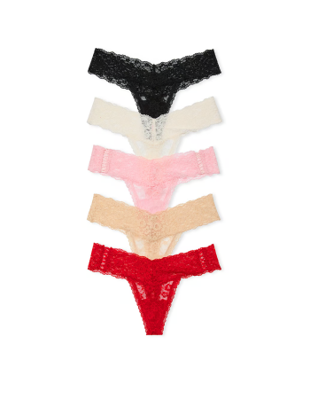 Набір трусиків 5-Pack Lace Thong Panties Multi